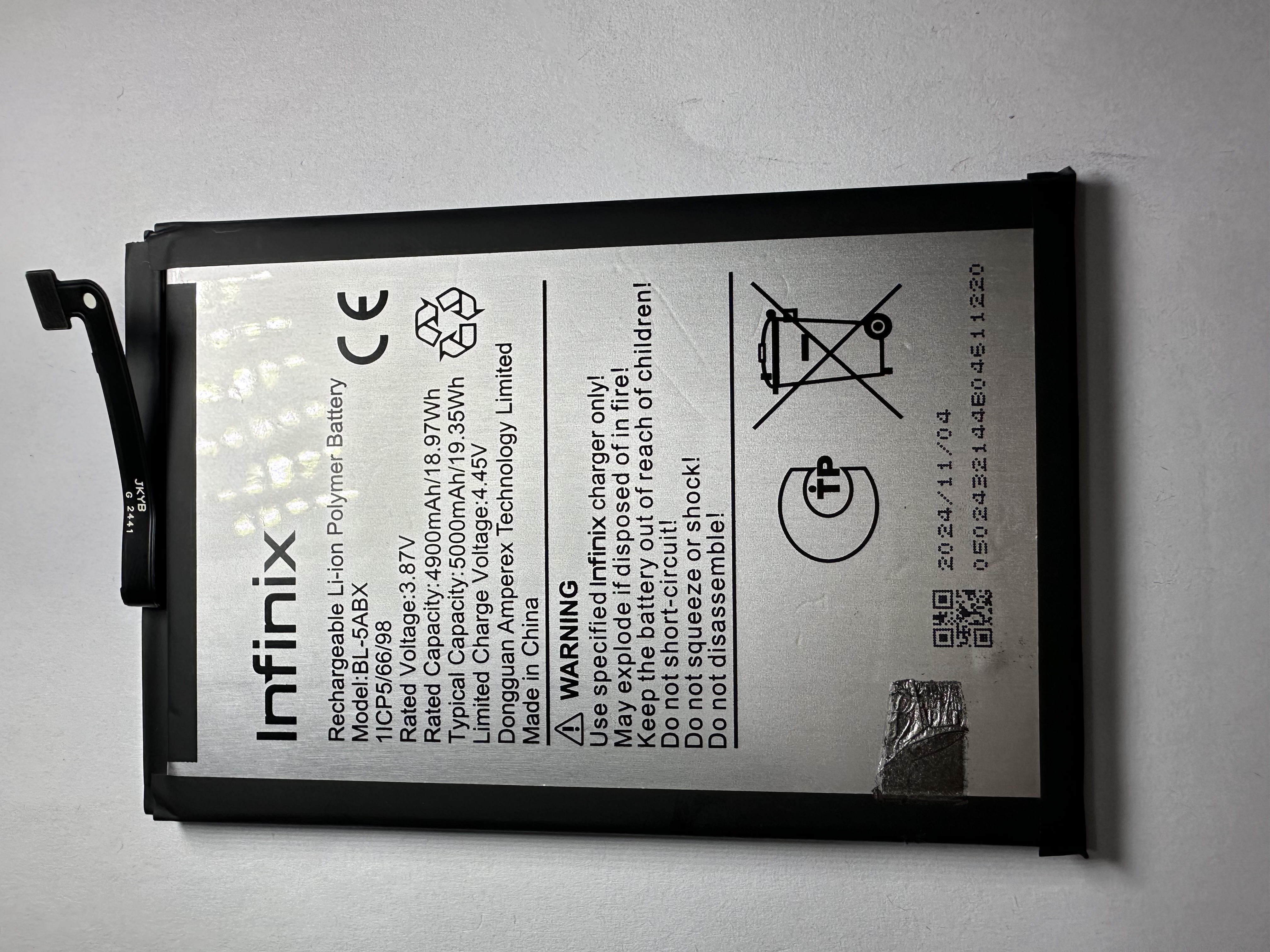 Bateria infinix Hot 50i Modelo:BL-5ABX