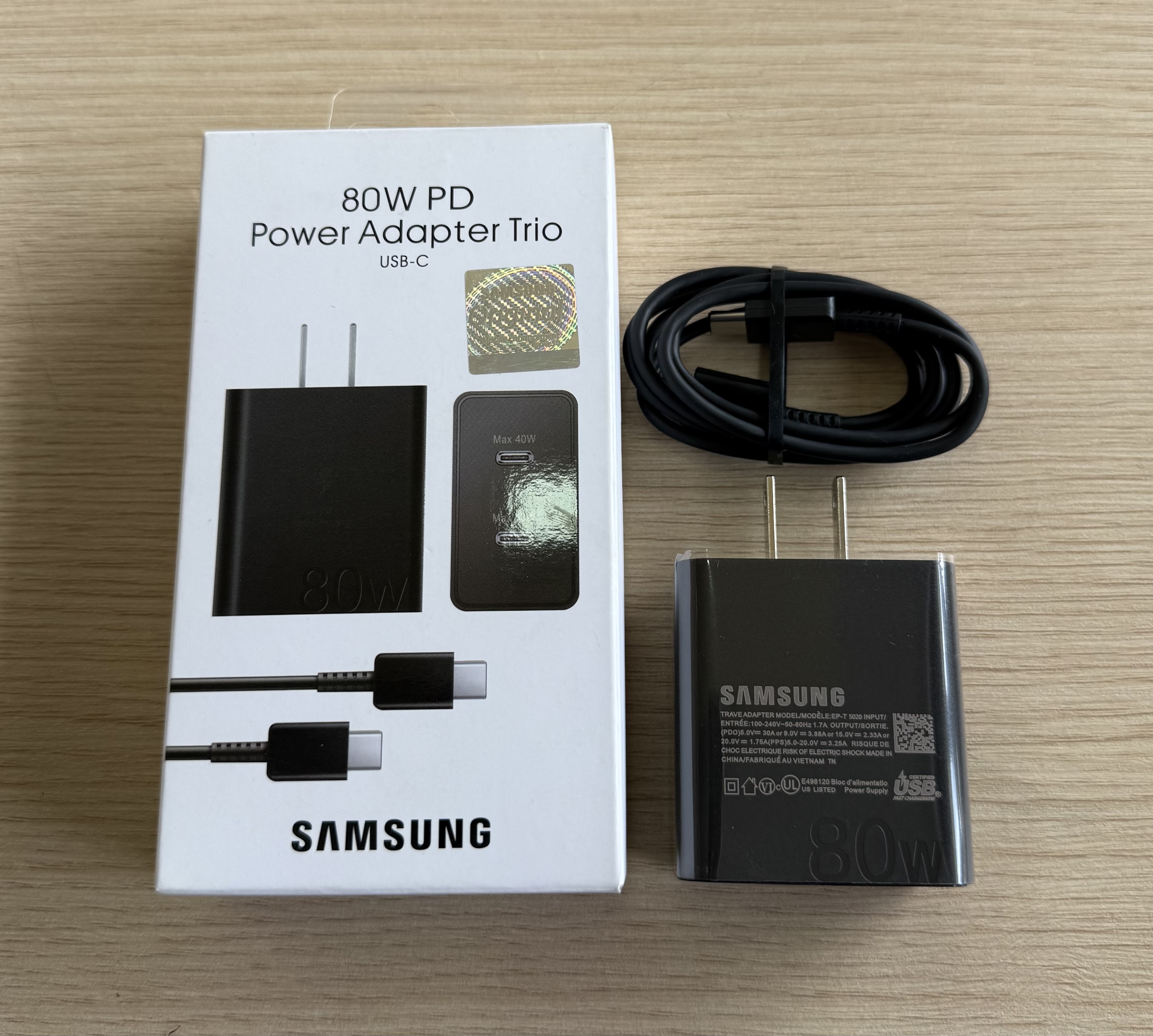Cargador Samsung Tipo C 80W